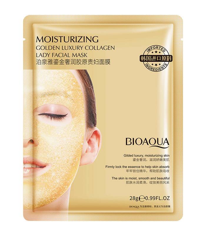 Bioaqua Golden Luxury Collagen Lady Facial Mask | Moisturizing & Skin-Smoothing Facial Skin Care
