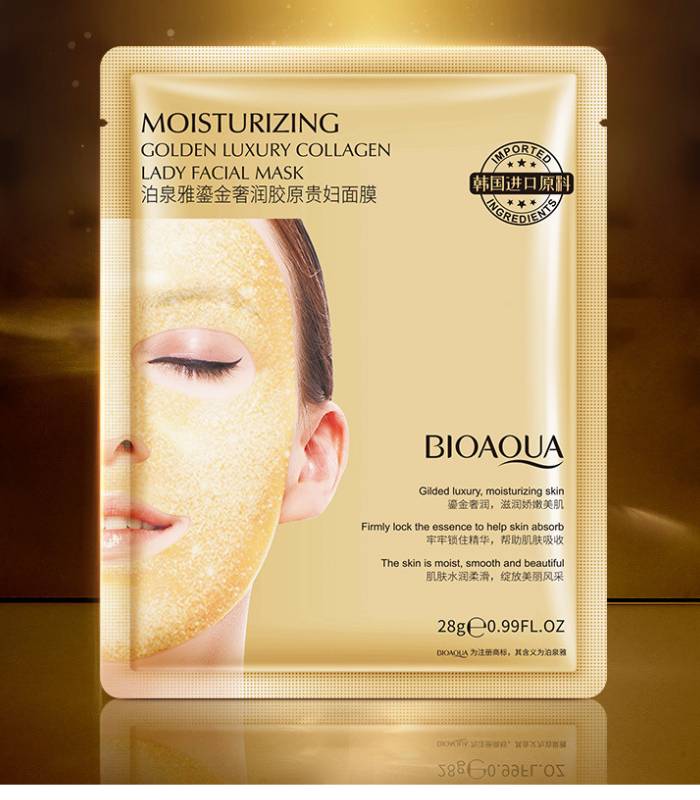 Bioaqua Golden Luxury Collagen Lady Facial Mask | Moisturizing & Skin-Smoothing Facial Skin Care
