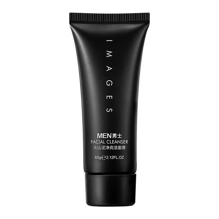 IMAGES Volcanic Mud Deep Cleansing Wash for Men | Whitening Face Cleanser, Exfoliating, Oil Control, Refreshing Facial Cleanser Made In korea
