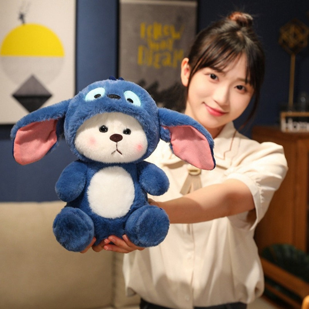 25cm Stitch Transforming Teddy Bear Plush Toy – Cute Stuffed Animal for Girls – Soft Valentine Gift for Kids – Cartoon Bear Doll | Plushy toy