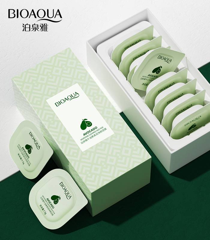 Avocado Mud Mask – Moisturizing & Cleansing Mud Film, 7.5g x 8