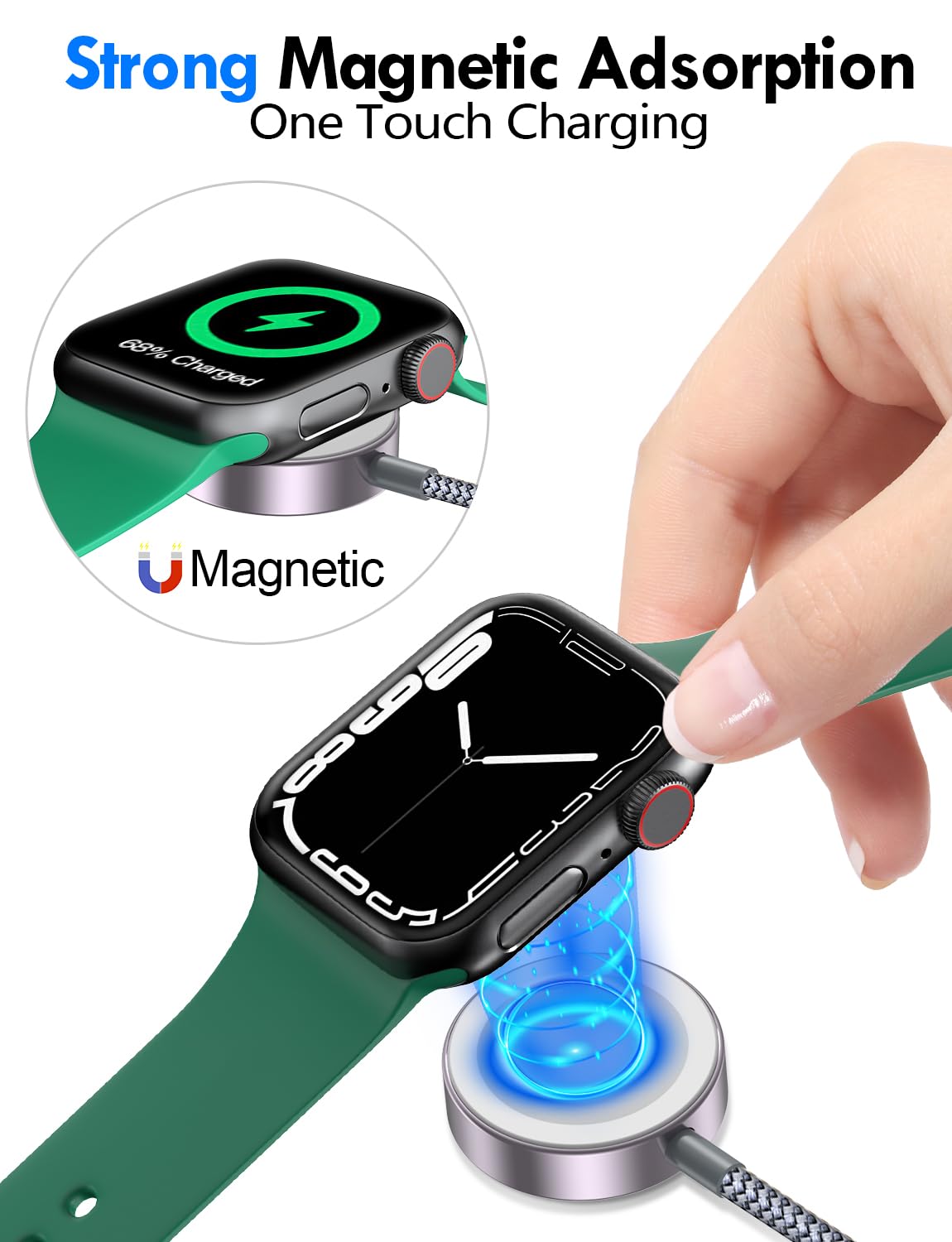 2Pack Multi Fast Charging Cable for Travel Essentials,Apple Watch Charger,iPhone Charger[3-in-2] USB A/Type C/Lightning Cable for iWatch Ultra/SE/10-2,iPhone 16-11,Nintendo Switch,Airpods,iPad,Car-4FT