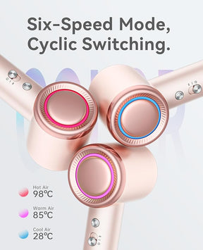 Hair Dryer with Diffuser, CONFU Hair Dryers for Women, Diffuser Hair Dryer High Speed Professional Ionic Blow Dryer for Fast Drying, Hair for Curly Haircurly ha for Home Travel