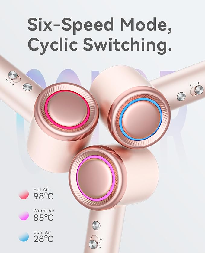 Hair Dryer with Diffuser, CONFU Hair Dryers for Women, Diffuser Hair Dryer High Speed Professional Ionic Blow Dryer for Fast Drying, Hair for Curly Haircurly ha for Home Travel