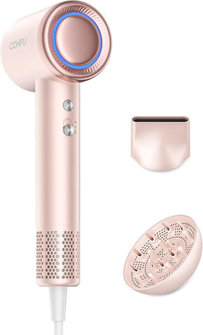 Hair Dryer with Diffuser, CONFU Hair Dryers for Women, Diffuser Hair Dryer High Speed Professional Ionic Blow Dryer for Fast Drying, Hair for Curly Haircurly ha for Home Travel