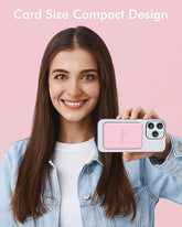 5000mAh Magnetic Power Bank with Type-C Cable 20W PD Fast Charging Lighting Input Wireless Portable Charger for iPhone 16/15/14/13/12/ All Series-Black