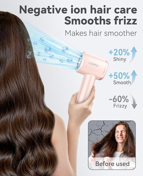 Hair Dryer with Diffuser, CONFU Hair Dryers for Women, Diffuser Hair Dryer High Speed Professional Ionic Blow Dryer for Fast Drying, Hair for Curly Haircurly ha for Home Travel