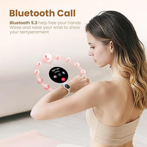 Smart Watches for Women Android/iPhone, IP68 Waterproof Fitness Tracker with Bluetooth Calls(Answer&Make), Activity Pedometer/Heart Rate/SpO2 Monitor/100+ Sports Model