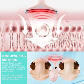 Facial Massager for Face and Neck, Red-Light-Therapy-for-Face and Neck, Face culpting Wand with 7 Color, at-Home Face Tool for Skin Care