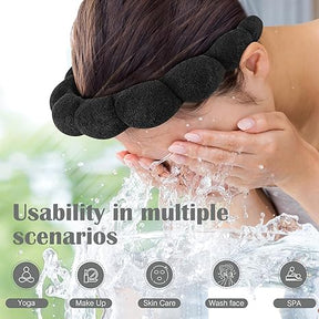 Spa Headbands for Washing Face or Facial, Set of 2 Skincare Headbands, Terry Cloth Headband Wash Combo Pack - Puffy Makeup Washing, Mask, Skin Treatment