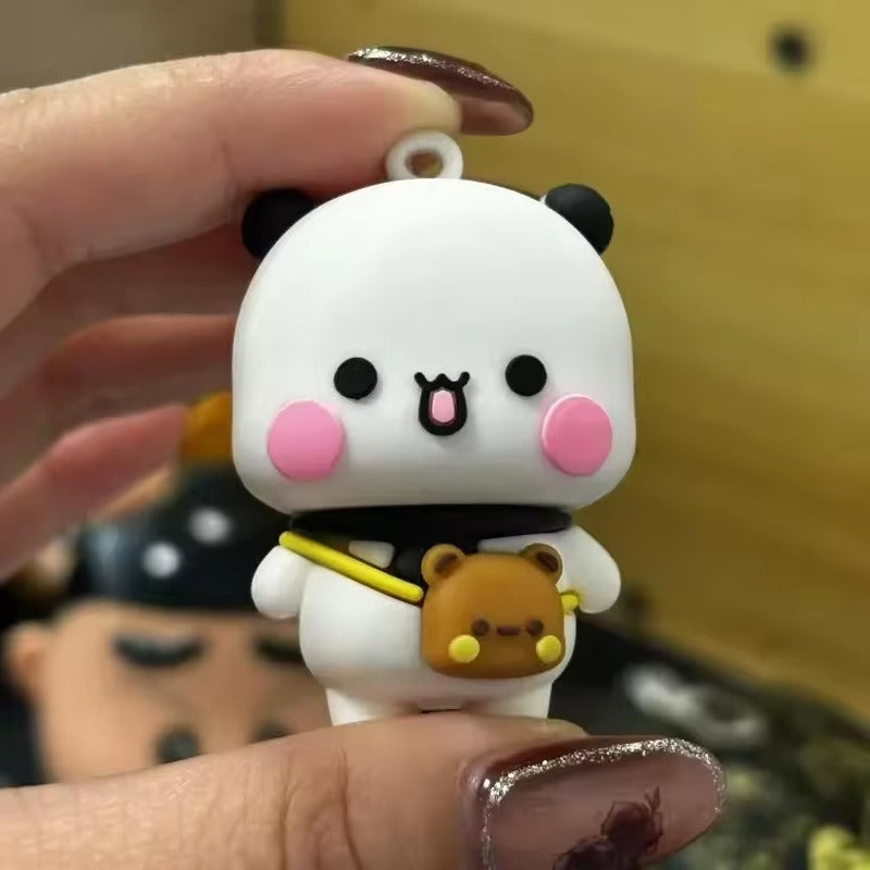 Creative Cartoon Bubu Dudu Panda Bear Keyring | Dudu Bubu keychain | Cute Kawaii PVC Pendant for Bags, Cars & Gifts
