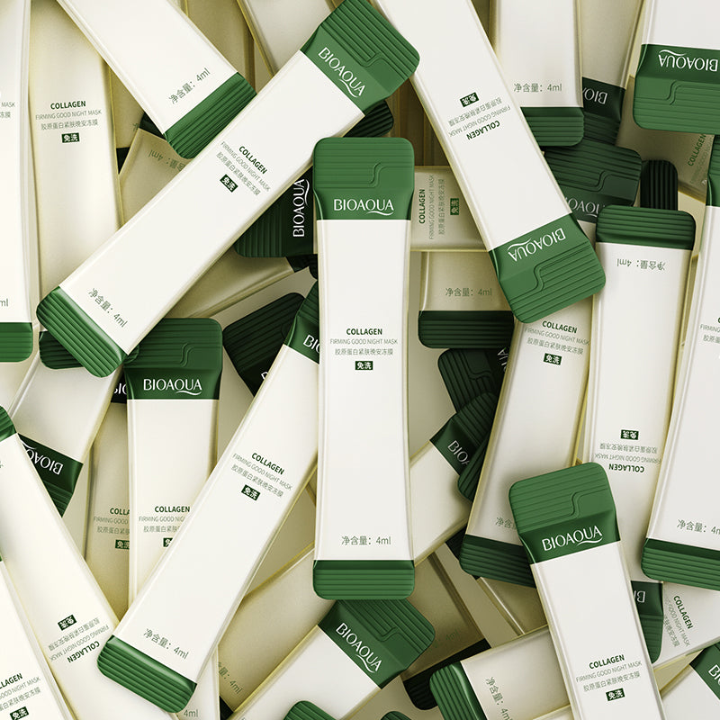 Collagen Sleeping Facial Mask – Moisturizing, Brightening & Firming, Korean Skincare for Glowing Skin 4ml (Pack of 5)