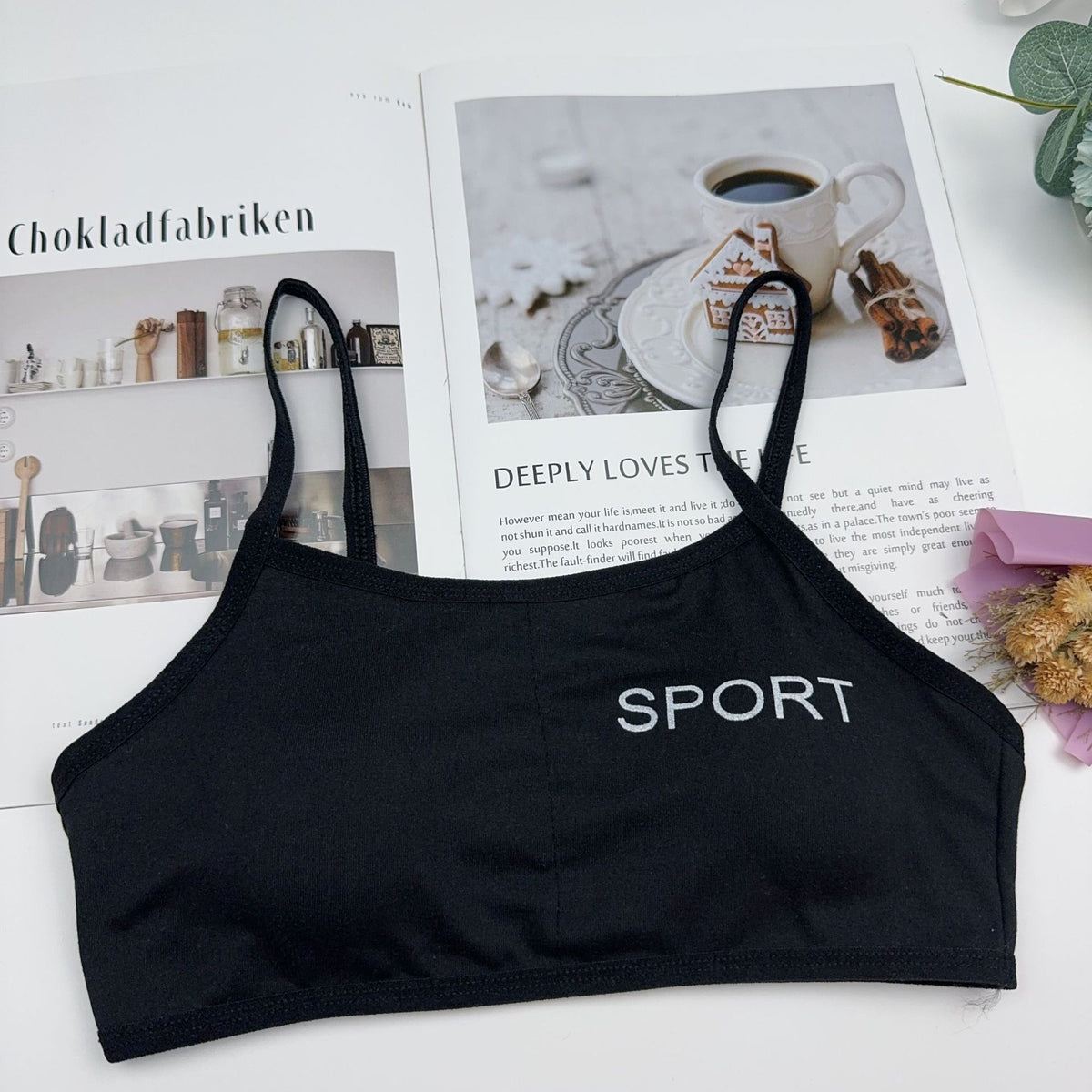 Teen Girls Cotton Padded Sports Bra – Age 8 to 15 | Soft, Breathable, Wire-Free Vest Top | Comfortable Innerwear for School, Sports & Daily Use