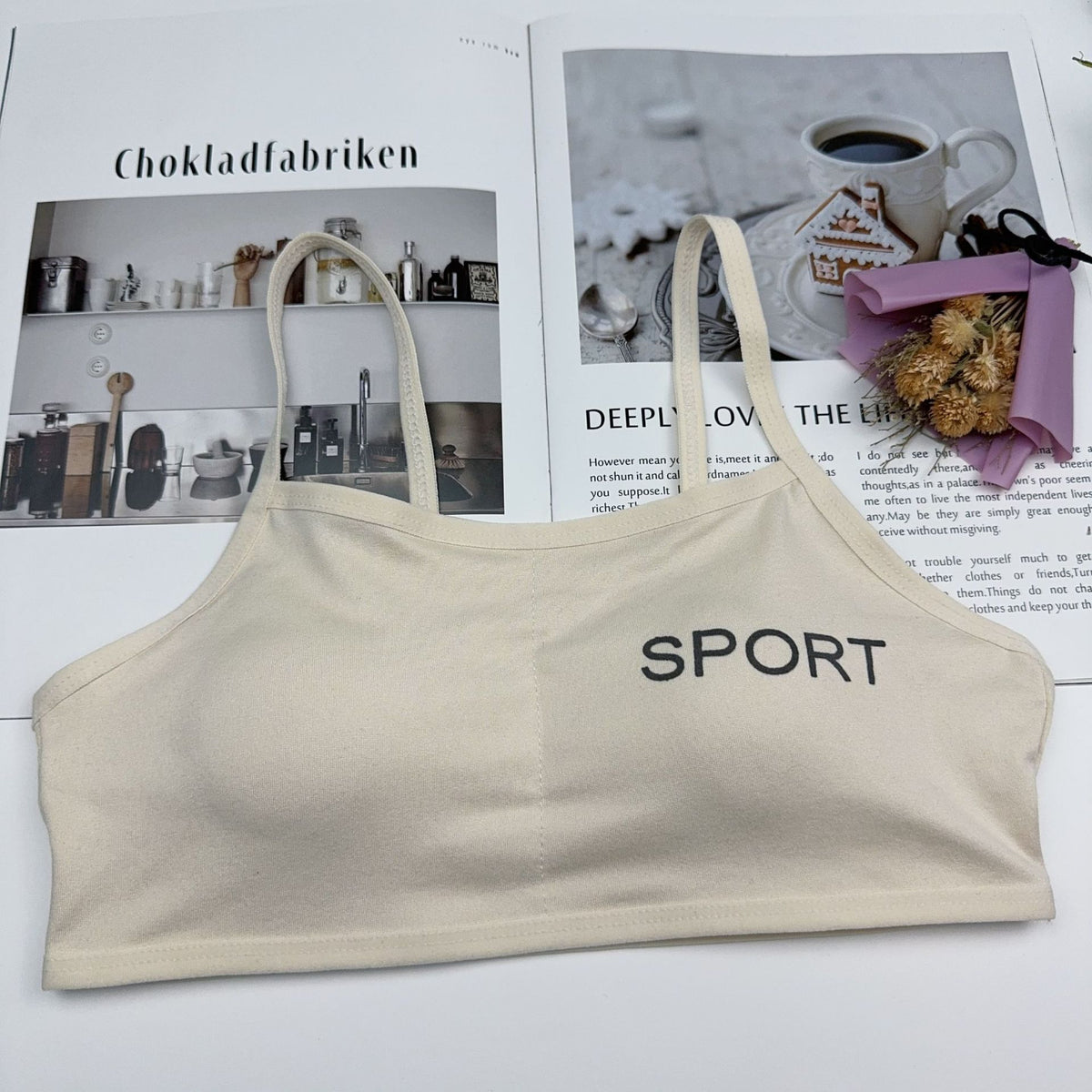 Teen Girls Cotton Padded Sports Bra – Age 8 to 15 | Soft, Breathable, Wire-Free Vest Top | Comfortable Innerwear for School, Sports & Daily Use