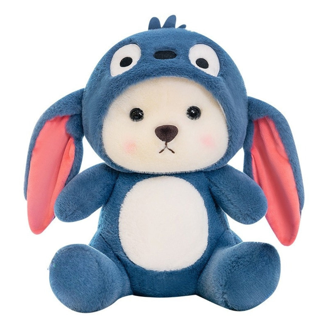 25cm Stitch Transforming Teddy Bear Plush Toy – Cute Stuffed Animal for Girls – Soft Valentine Gift for Kids – Cartoon Bear Doll | Plushy toy
