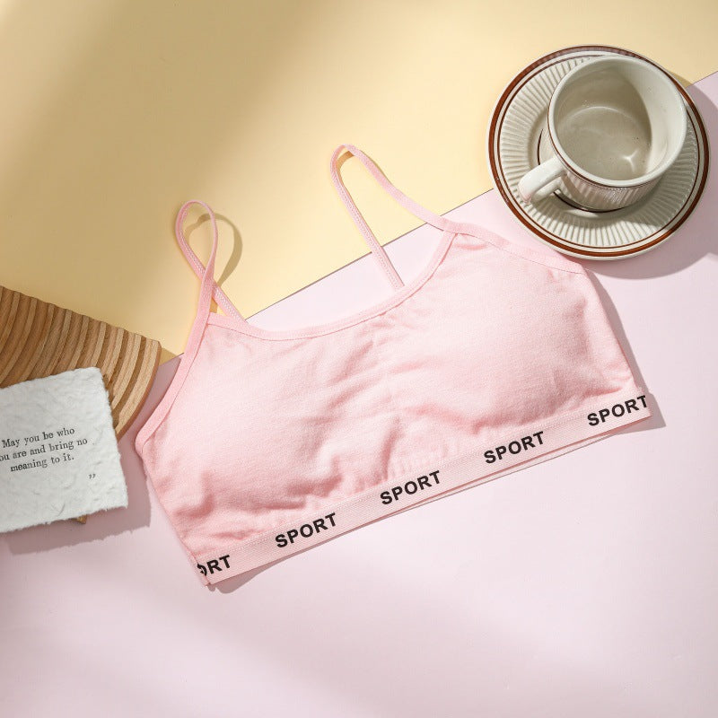 Girls Cotton Sports Bra | Soft Padded Wire-Free Training Bra for Teens (Age 8–15) | Comfortable Vest-Style Innerwear for School, Sports & Daily Wear